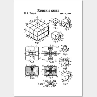 Rubiks cube patent vintage rubix cube Posters and Art